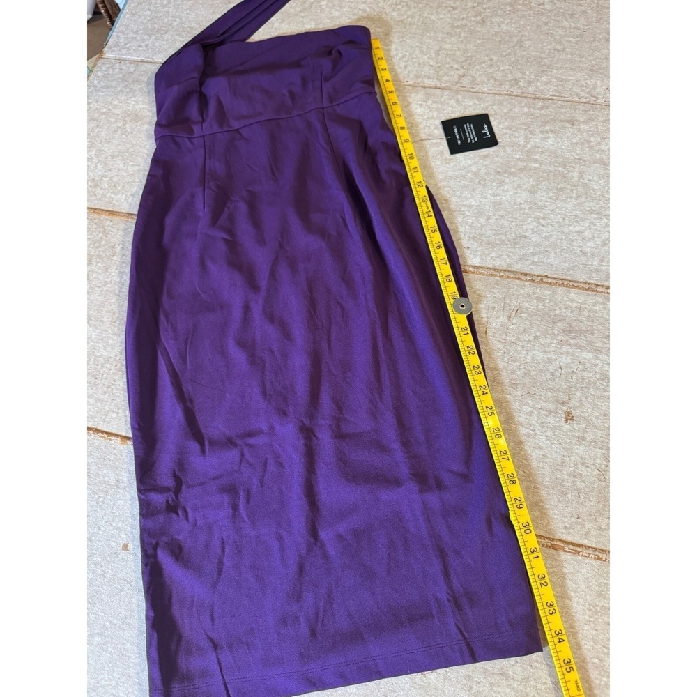 Lulus Hold Your Attention One Shoulder Midi Dress Women's Med Purple NWT Formal - Picture 3 of 10